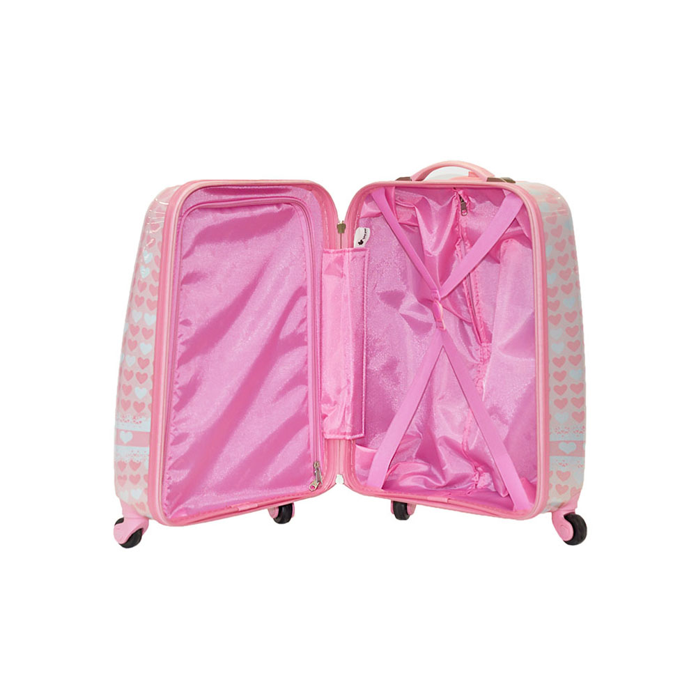 Alezar Kid's Travel Bag Pink (4 wheels) 18